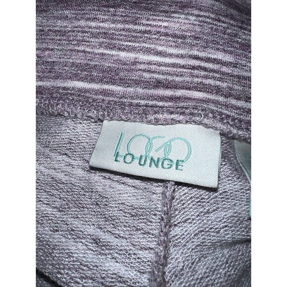 LOGO LOUNGE Womens Heather Purple Wide Leg Pull On Capri Pants Sz 1X - Picture 7 of 10